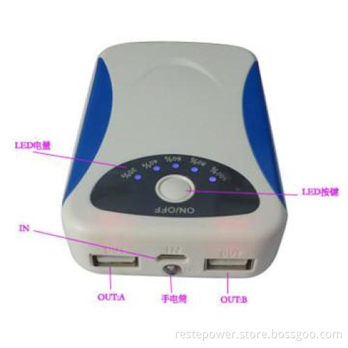 7800mAh emergency power bank/charger with Led for iphone/ipad..